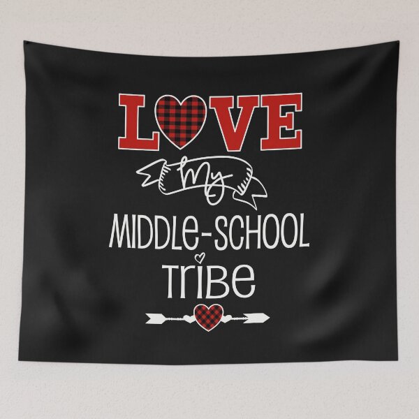 Item preview, Middle School Valentine Teacher Student Love My Tribe Lumberjack Plaid designed and sold by Sapphire Star.