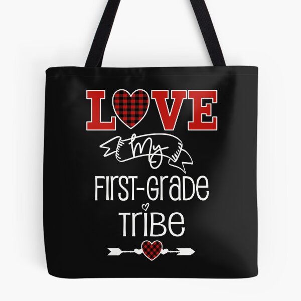 Item preview, 1st Grade Valentine Teacher Student Love My Tribe Lumberjack Plaid designed and sold by Sapphire Star.
