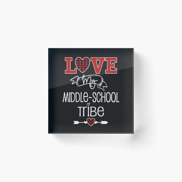 Item preview, Middle School Valentine Teacher Student Love My Tribe Lumberjack Plaid designed and sold by Sapphire Star.