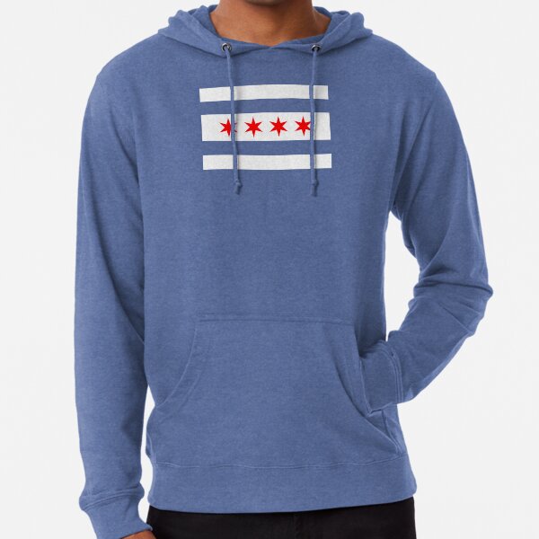 Chicago Flag Crossover Hoodie With Side Bar Patch