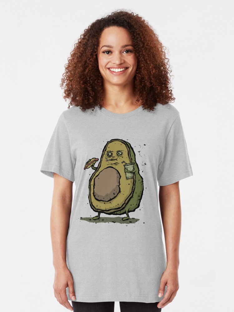 Alternate view of Unhealthy Avocado Slim Fit T-Shirt