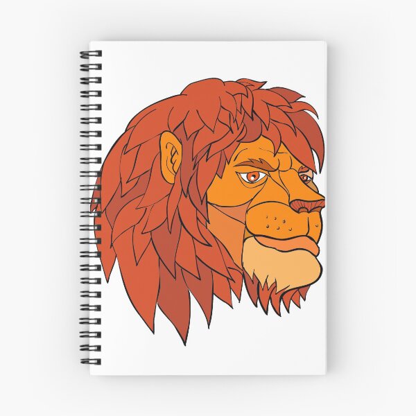 Item preview, Ruminating Lion Head Cartoon Color designed and sold by patrimonio.