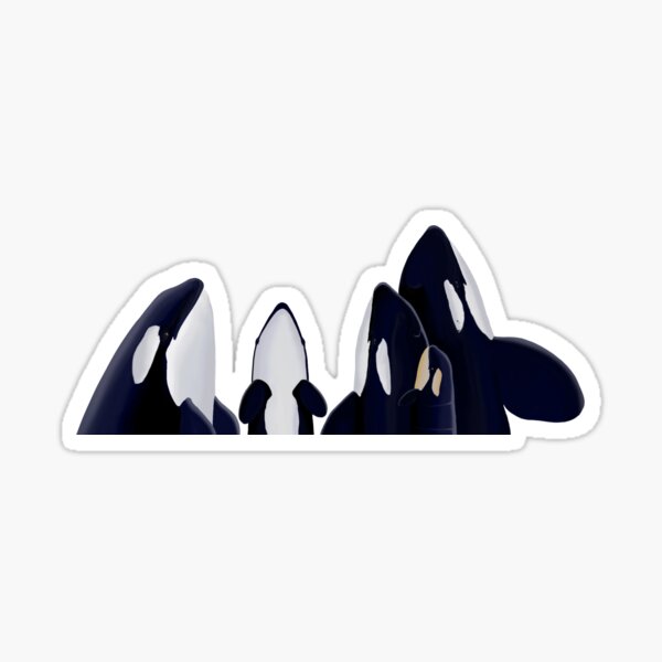 Item preview, killer whale pod designed and sold by Selena Rivera.