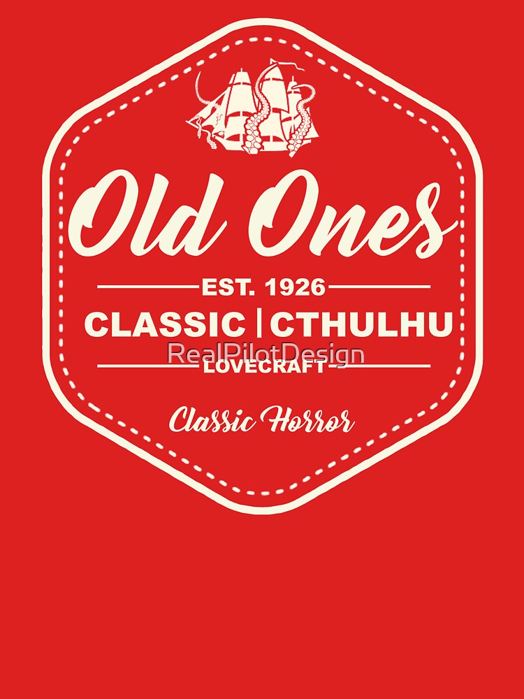 Old Ones Cthulhu Label Parody Funny Lovecraft Tee