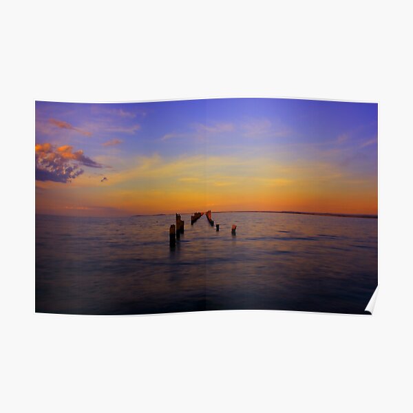 "Bridport Jetty at Sunset" Poster
