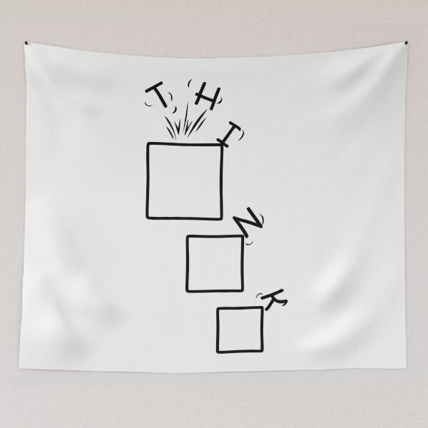 Item preview, Think Outside The Box Thought Cloud designed and sold by alltheprints.
