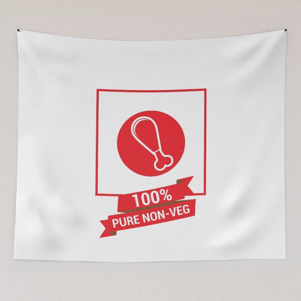 Item preview, 100% Pur Non-Veg Meat Eater Pride designed and sold by alltheprints.
