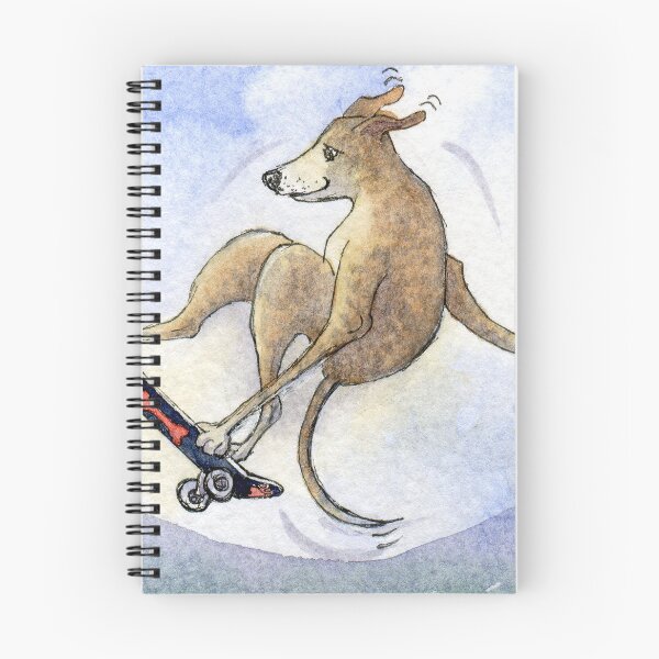 Item preview, Greyhound Dog, Flying High on his Skateboard designed and sold by SusanAlisonArt.