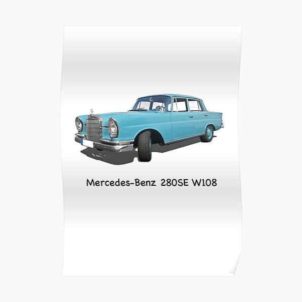 Mercedes Benz 280se W116 Poster Von Kleinjenny Redbubble