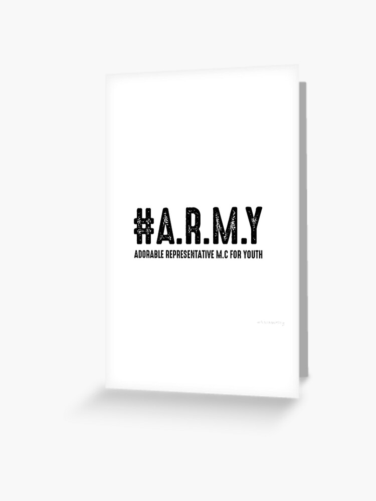 Bts Army Adorable Representative M C For Youth Greeting Card By Coolturd Redbubble