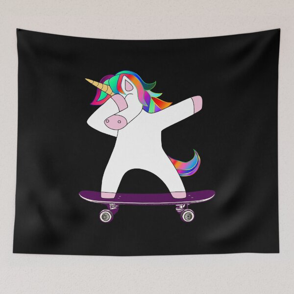 Item preview, Dabbing Unicorn Skateboard Skating Skater Rainbow Skateboarding designed and sold by Basti09.