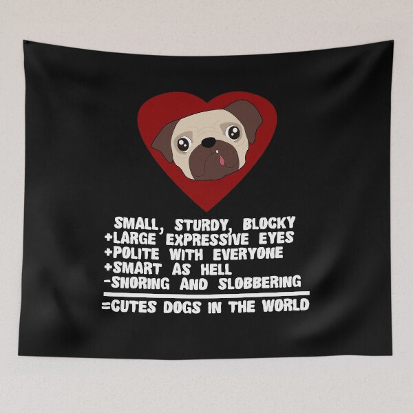 Item preview, Pug Facts Dog Lover Design designed and sold by Basti09.