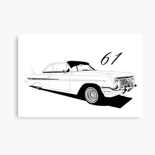 61 Impala Lowrider Canvas Print By Thornyroseshop Redbubble