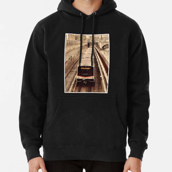 Vienna Train V3 (w. border frame) Pullover Hoodie
