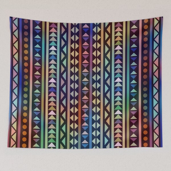 Item preview, Colorful Tribal Stripes and triangles Pattern designed and sold by Anna Lemos.