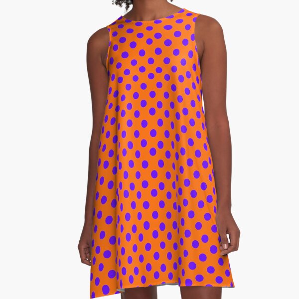 Item preview, Purple on Orange Polka Dots designed and sold by Michael Stewart.