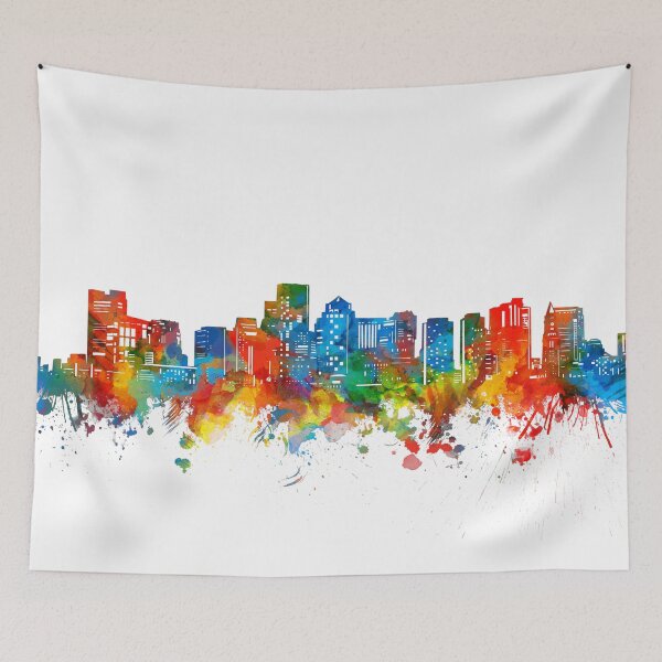 Item preview, boston skyline designed and sold by BekimART.