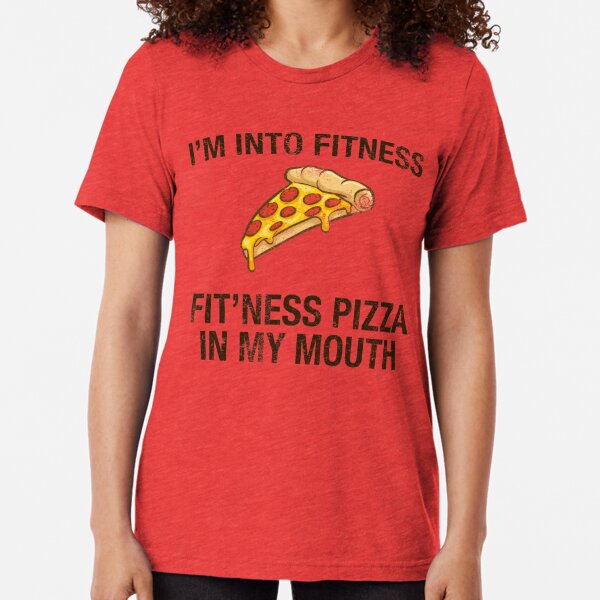 Funny Junk Food Taco Tuesday Ironic Pizza Graphic Tee Shirt Sports