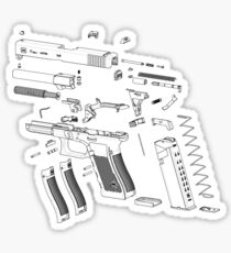 Pegatina Pistola G17 vista despiezada