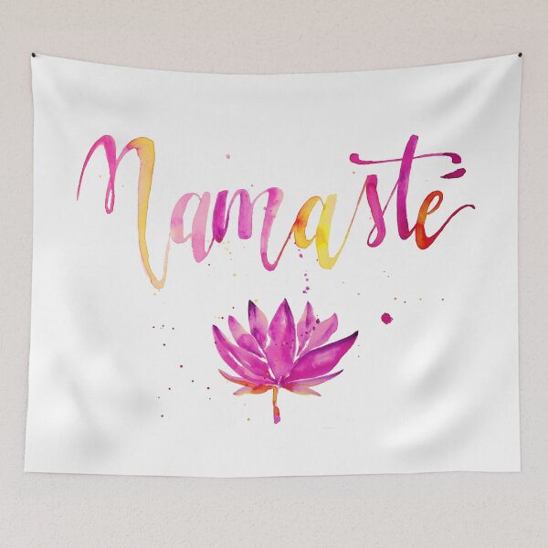Item preview, Namaste in pink with lotus designed and sold by Christiane  Zielinski.