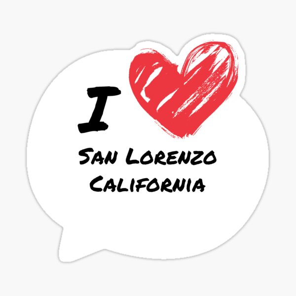 I love San Lorenzo California Sticker for Sale by James-J