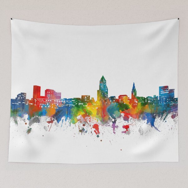 Item preview, cleveland skyline designed and sold by BekimART.