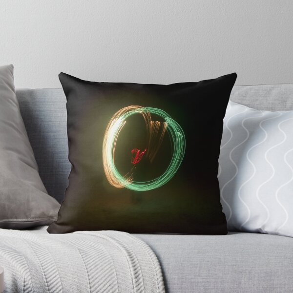 The Circles Glow Throw Pillow
