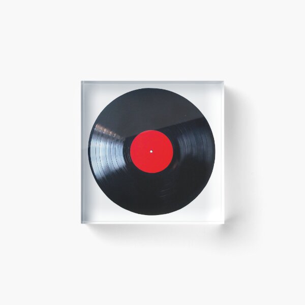 Black vinyl record lp album disc Acrylic Block