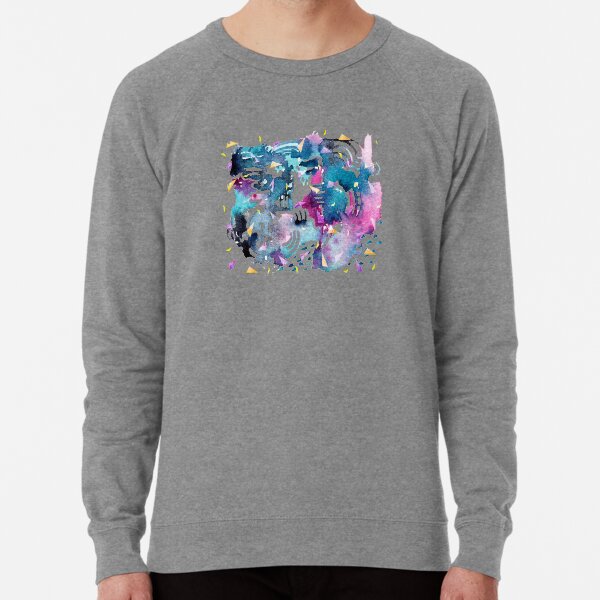 Night Sky Watercolor Pattern Lightweight Sweatshirt
