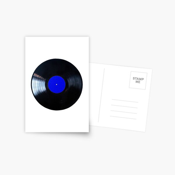 Black vinyl record lp album disc Greeting Card for Sale by