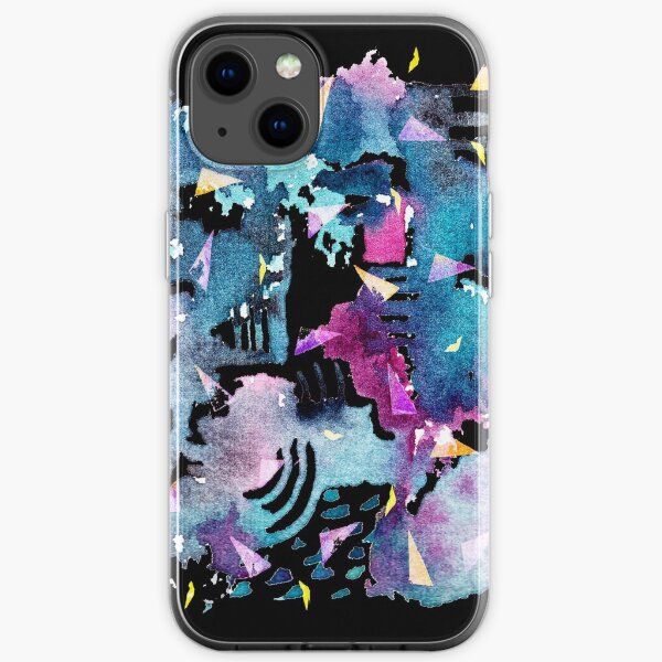 Night Sky Watercolor Pattern iPhone Soft Case