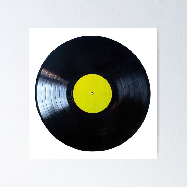 Black vinyl record lp album disc Poster for Sale by fabrycs