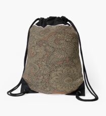 Bronze Mendhi Doodle Drawstring Bag