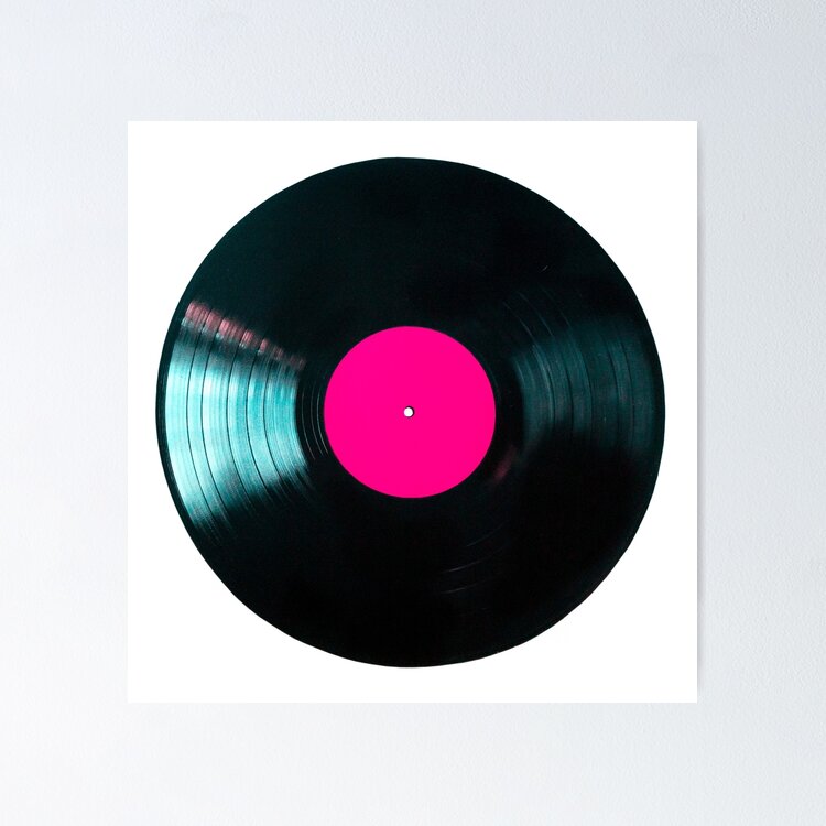 Black vinyl record lp album disc Greeting Card for Sale by