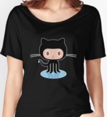 ★ Github octocat Black Relaxed Fit T-Shirt
