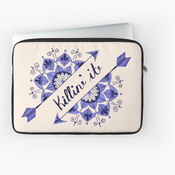 Arrow Mandala 'Killin It' Typography Laptop Sleeve