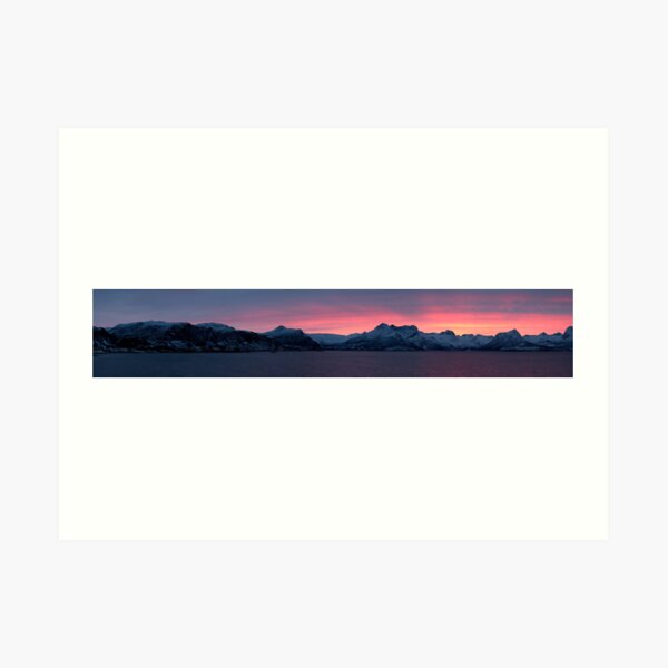 Winter glow, Nordland, Norway Art Print
