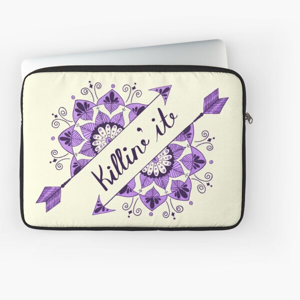 Arrow Mandala 'Killin It' Typography Laptop Sleeve