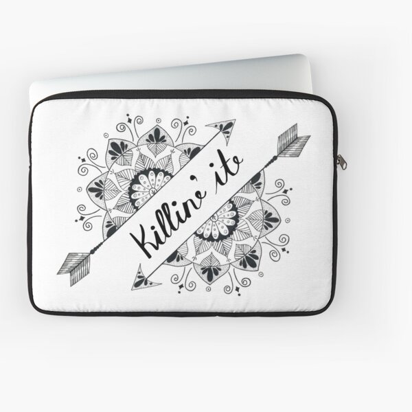 Arrow Mandala 'Killin It' Typography Laptop Sleeve