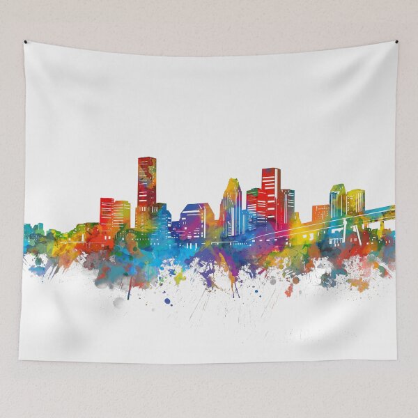 Item preview, houston skyline designed and sold by BekimART.