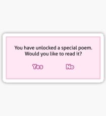 You Have Unlocked a Special Poem Sticker