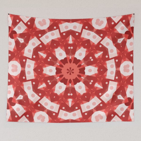 Item preview, Red Kalos 5 Kaleidoscopic Pattern - Jenny Meehan  designed and sold by Jenny Meehan Art Prints and Patterns  .