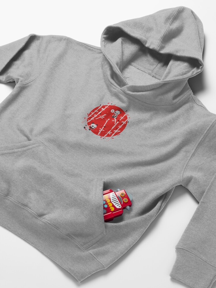 Alternate view of Zombie Pandas Kids Pullover Hoodie