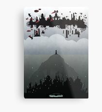 Bioshock- 2 worlds Metal Print