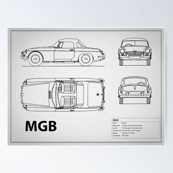 Item preview, MGB Blueprint designed and sold by rogue-design.