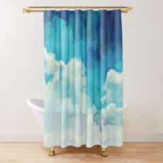 Above the clouds Shower Curtain