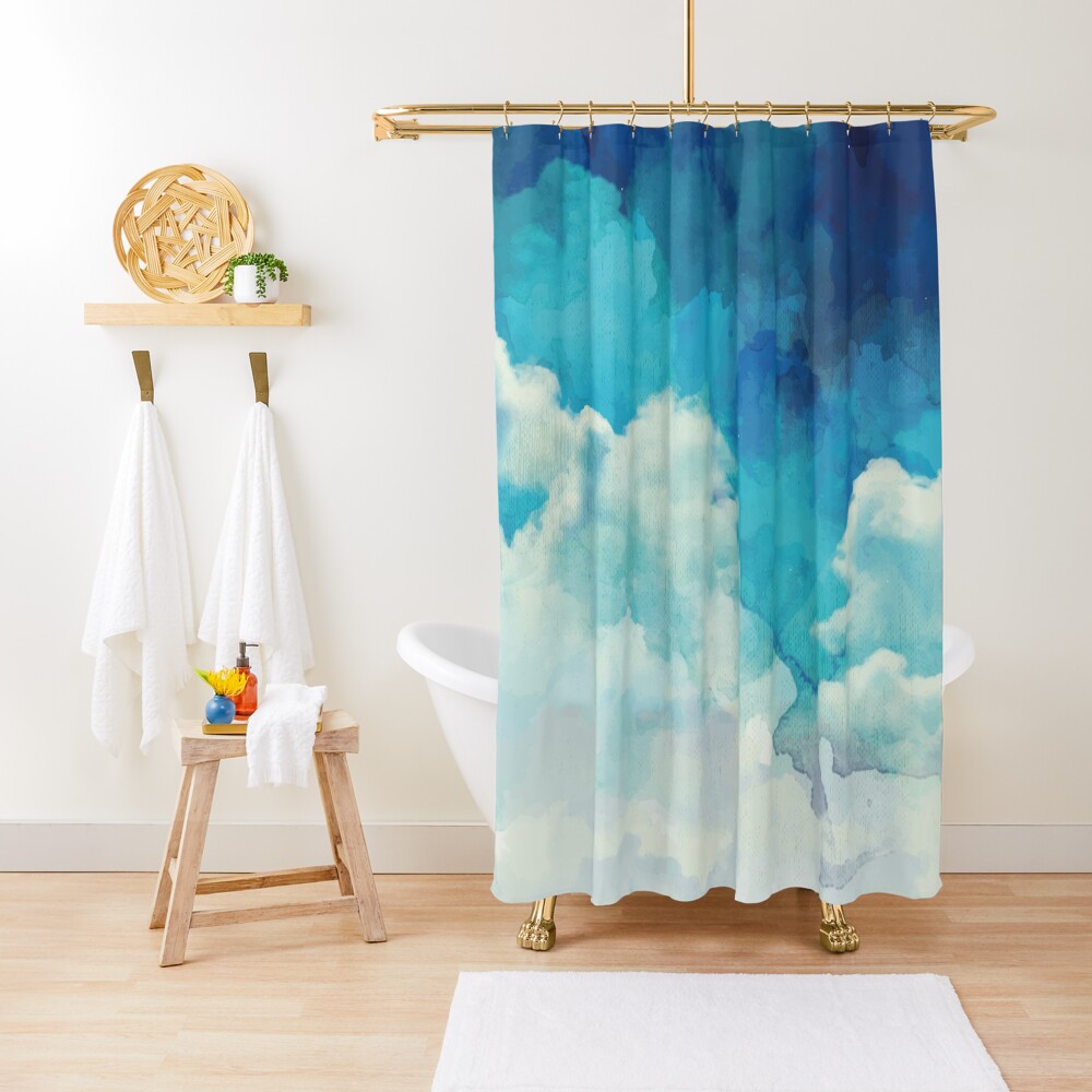 Above the clouds Shower Curtain