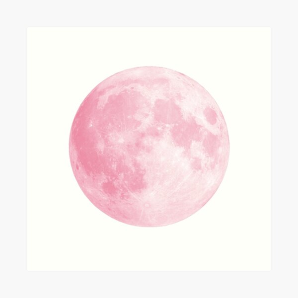 Pink Full Moon Art Print