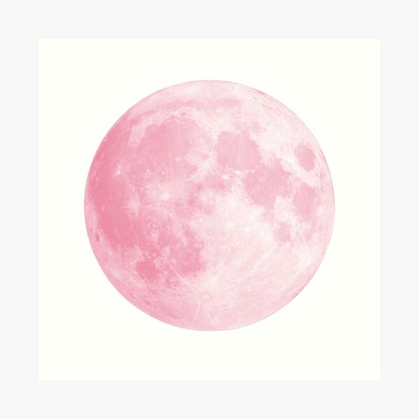 Pink Full Moon Art Print