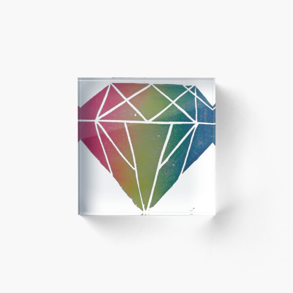 Diamonds are Forever - Pan Flag Acrylic Block